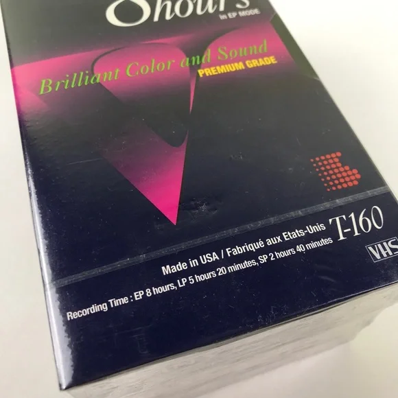 Sealed Sony T-160VE Premium Grade Blank VHS Tapes Made in USA 8 Hour Lot of 3 - Picture 13 of 14